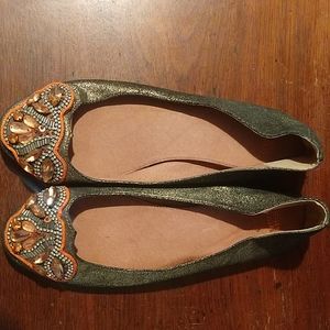 Anthropologie Jasper & Jeera Beaded Ballet Flats